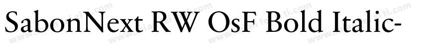 SabonNext RW OsF Bold Italic字体转换